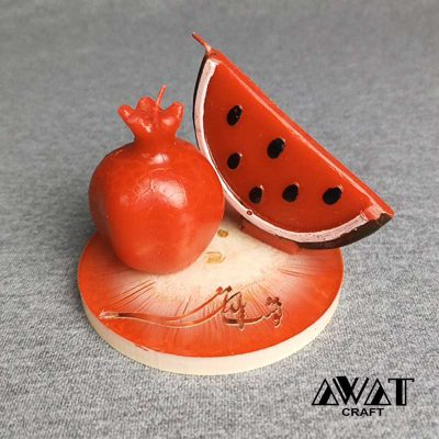گیفت یلدا با شمع انار و هندوانه