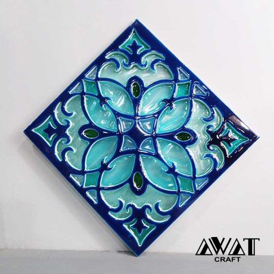 تابلو دیواری رزینی طرح اسلیمی ایرانی